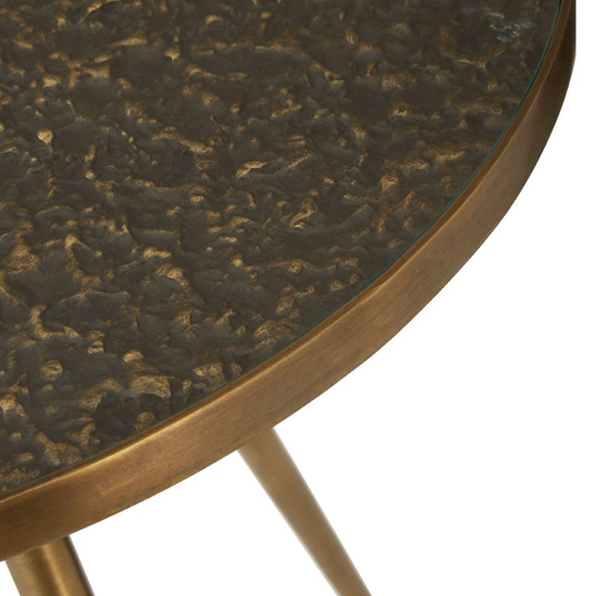 Akela Round Glass Top Side Table With Gold Metal Legs_4
