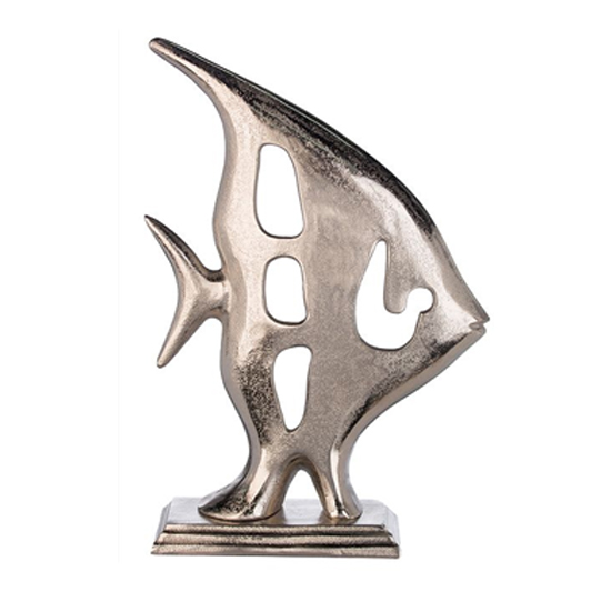 Read more about Aki aluminium small fish sculpture in antique silver