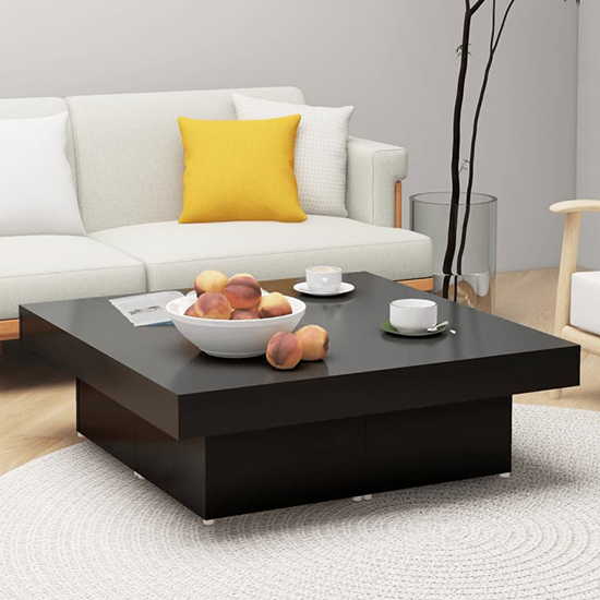 Akili Square Wooden Coffee Table In Black Furniture in Fashion