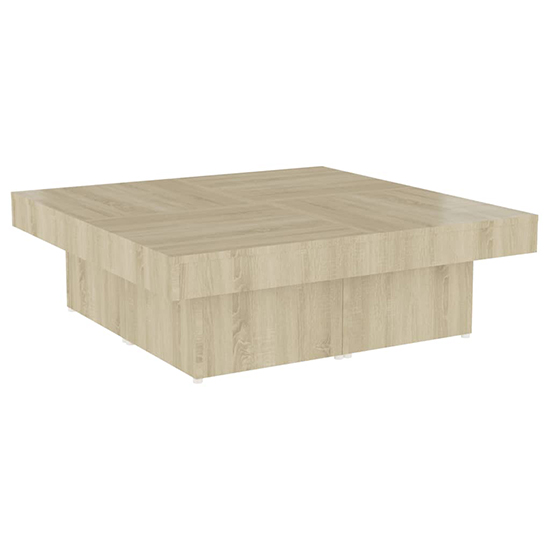 Akili Square Wooden Coffee Table In Sonoma Oak