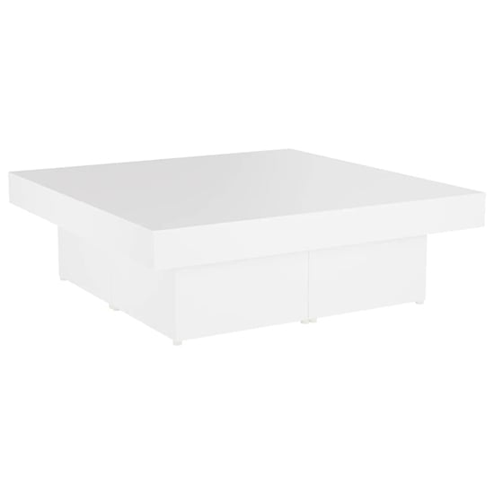 Akili Square Wooden Coffee Table In White