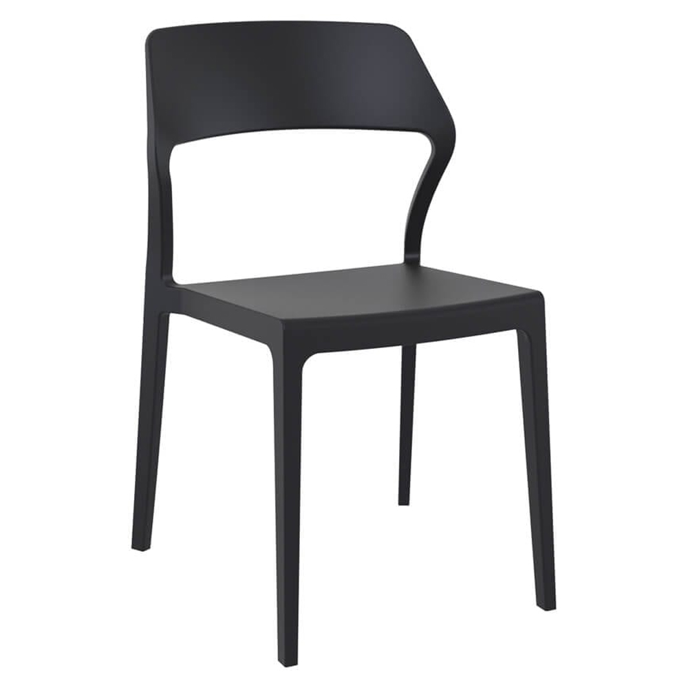 Akimori Polypropylene Side Chair in Black