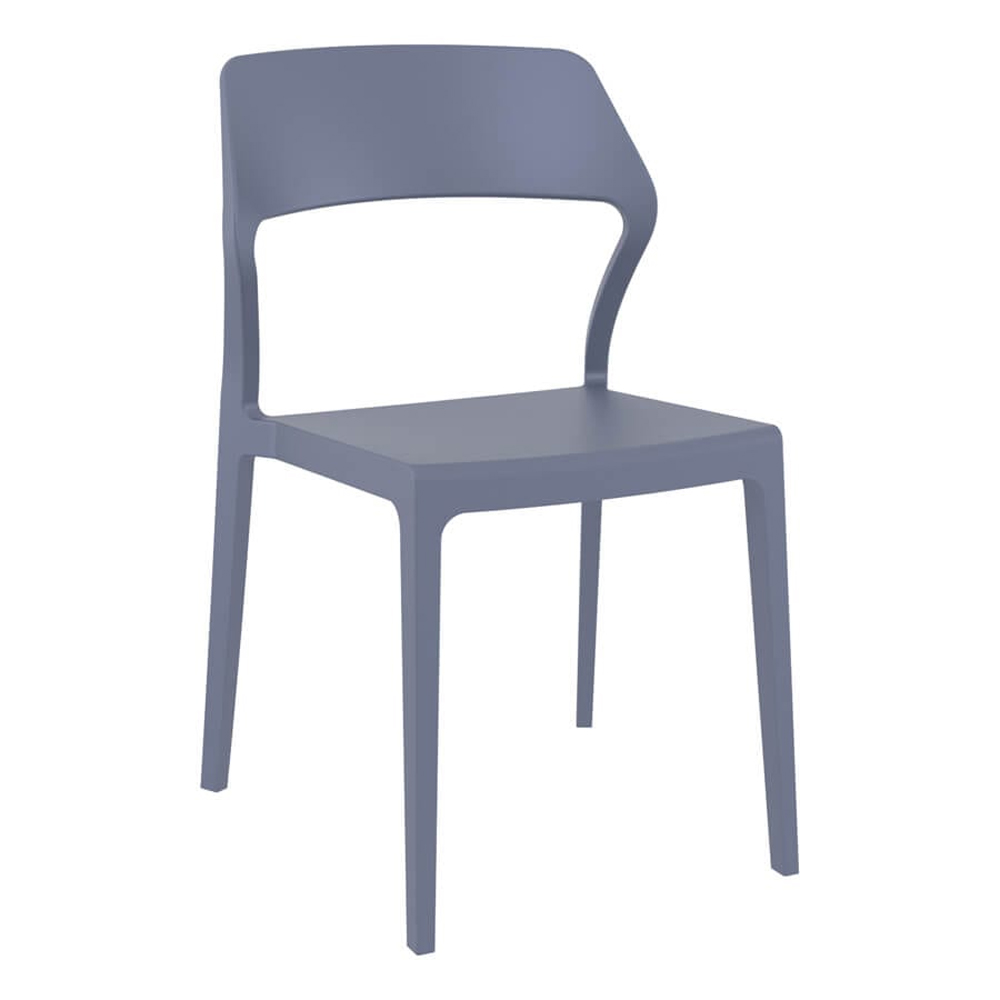 Akimori Polypropylene Side Chair in Dark Grey