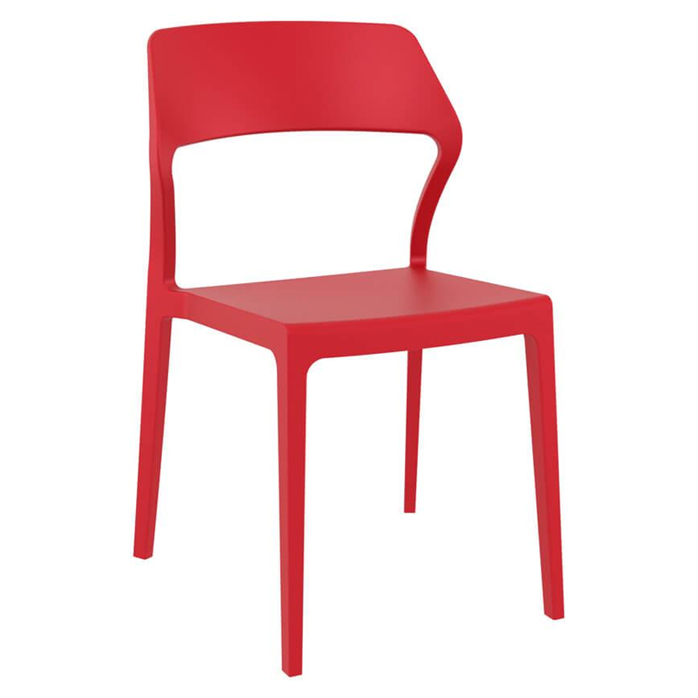 Akimori Polypropylene Side Chair in Red