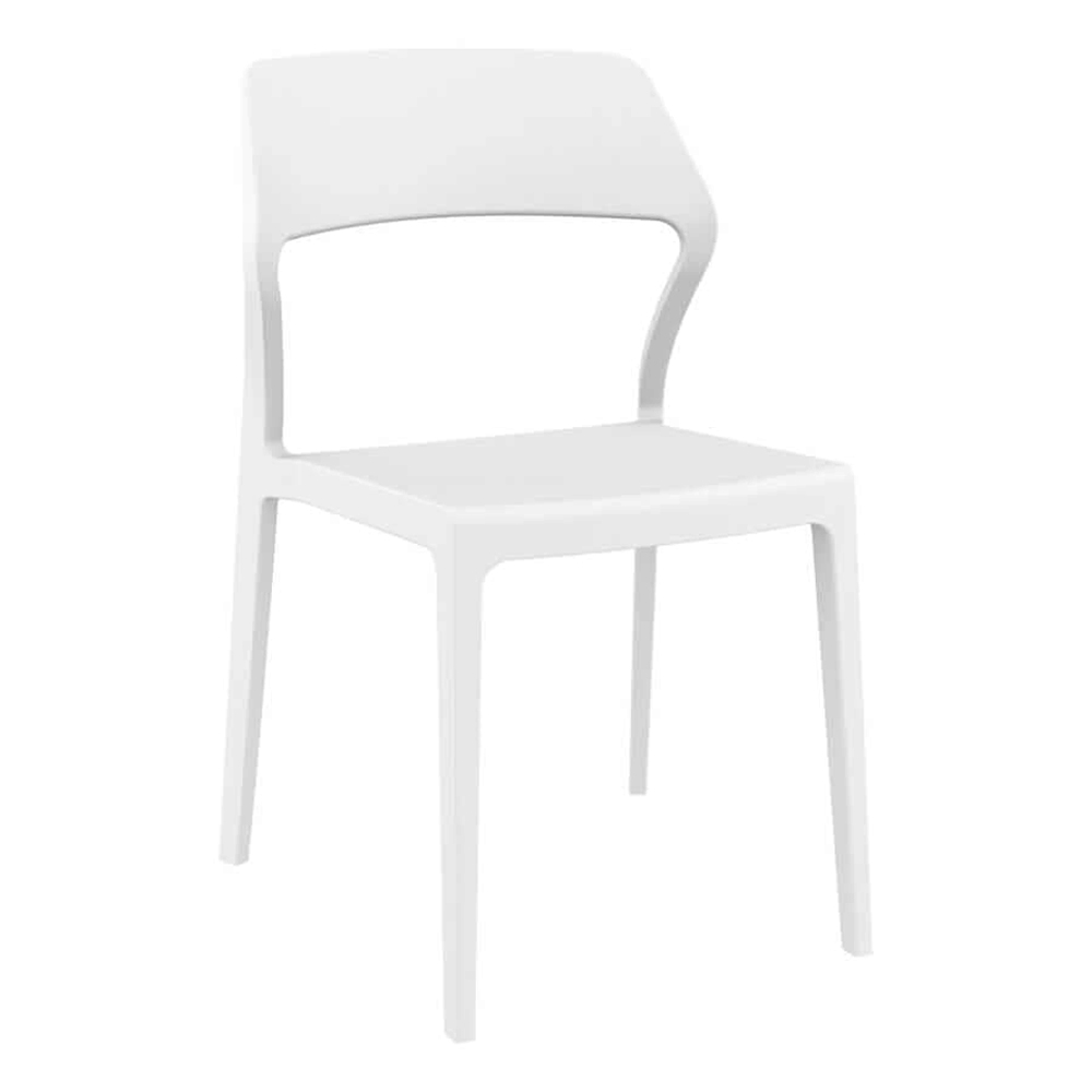Akimori Polypropylene Side Chair in White