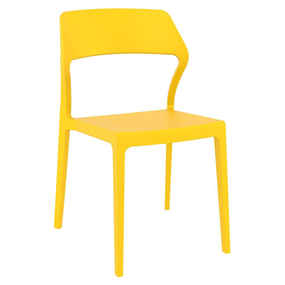Akimori Polypropylene Side Chair in Yellow