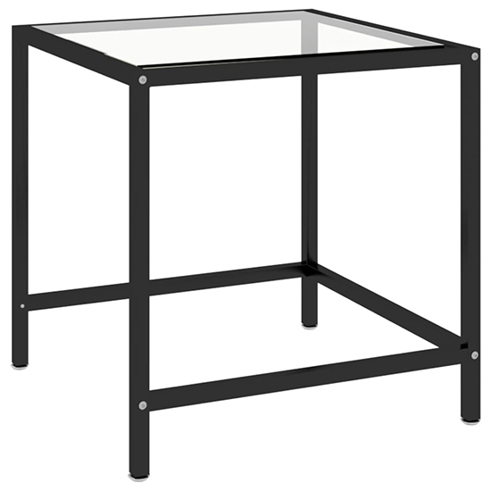 Akio Clear Glass Coffee Tables With Black Undershelf
