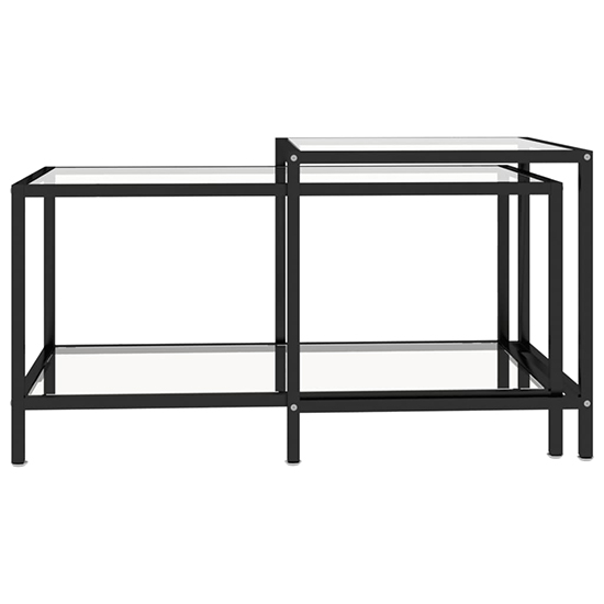 Akio Clear Glass Coffee Tables With Undershelf