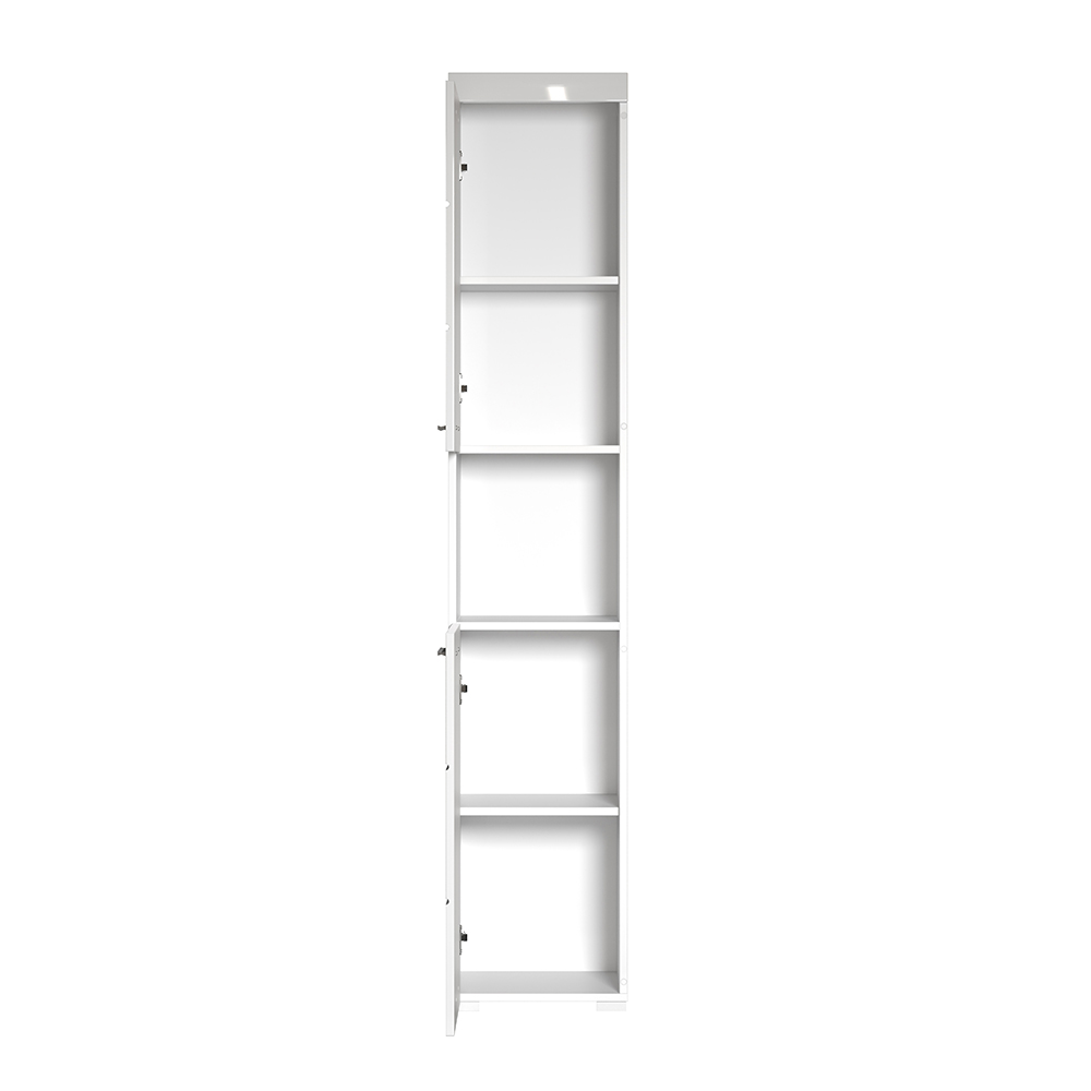 Amanda Tall High Gloss Bathroom Cabinet In White