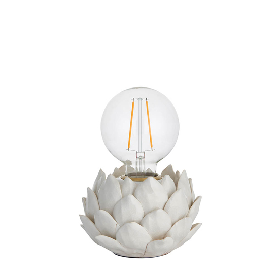 Akron Artichoke Style Table Lamp In Oatmeal Crackle Glaze