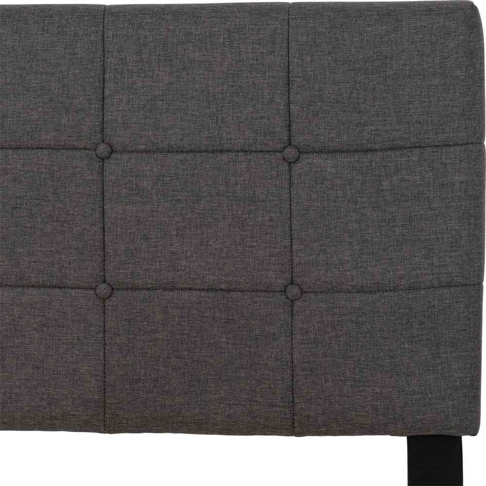 Akron Fabric Double Bed in Grey