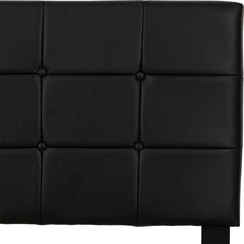 Akron Faux Leather Double Bed in Black