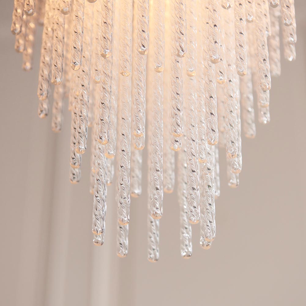 Akron Glass Pendent Ceiling Light In Brushed Aged Brass