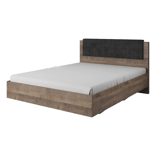 Read more about Akron wooden king size bed in grande oak
