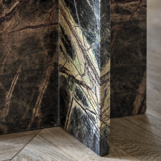 Akron Marble Side Table Round In Ember