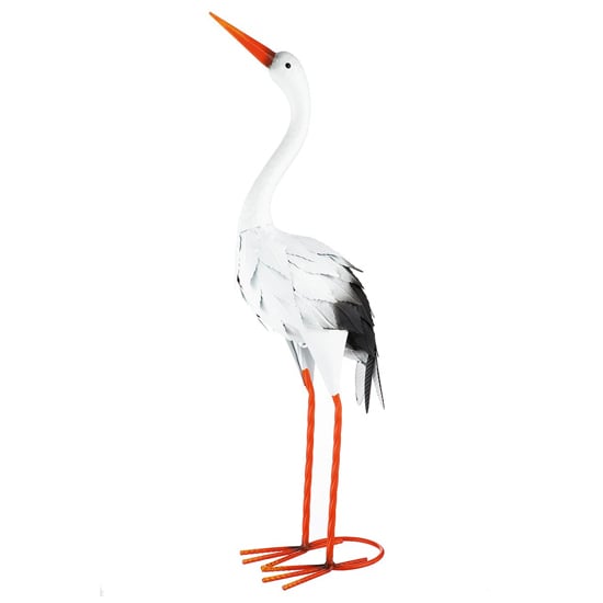 Read more about Akron metal stork sculpture small in white