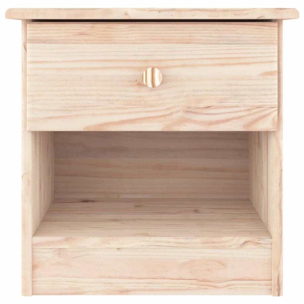 Akron Wooden Bedside Cabinet With 1 Drawer In Natural