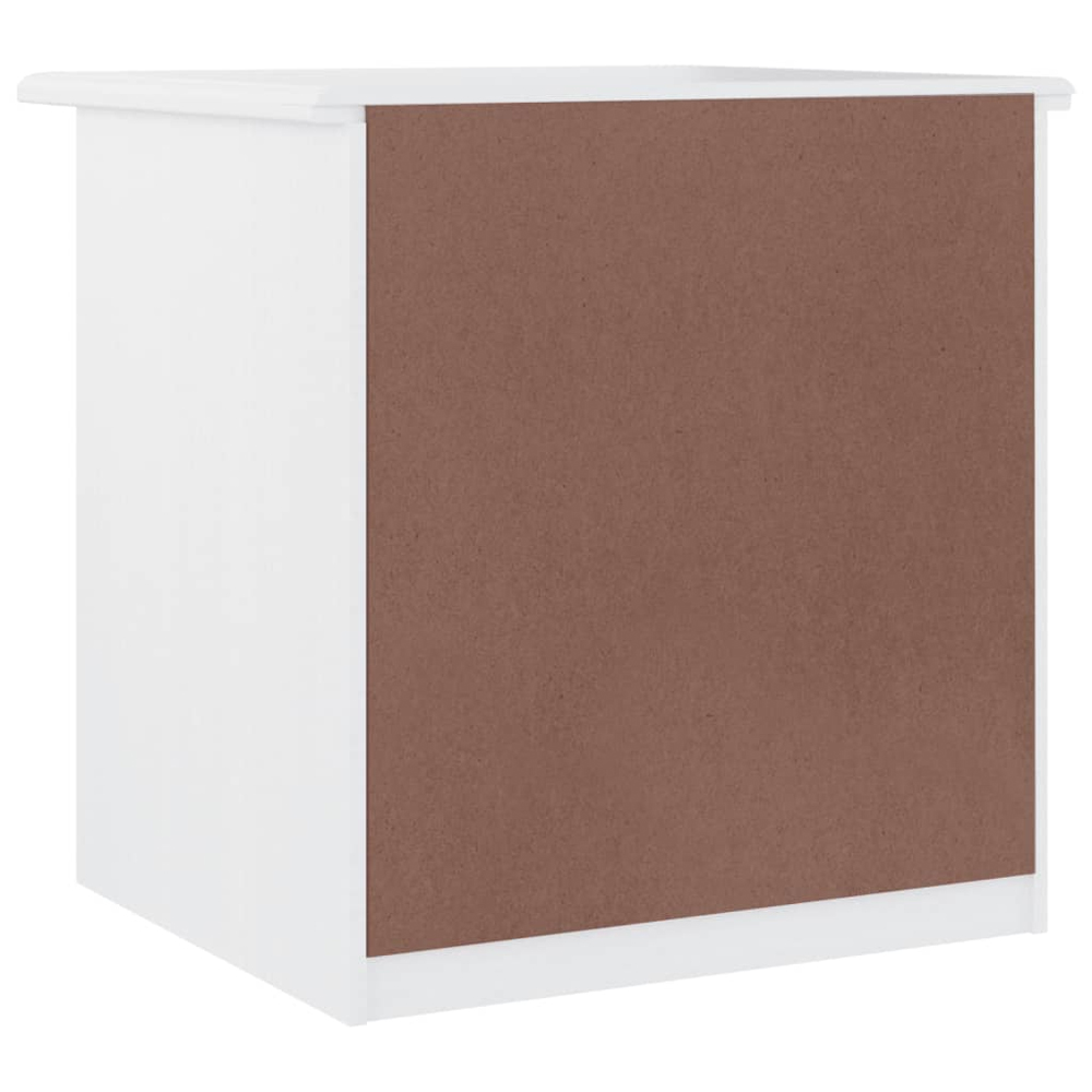 Akron Wooden Bedside Cabinet With 2 Drawer In White