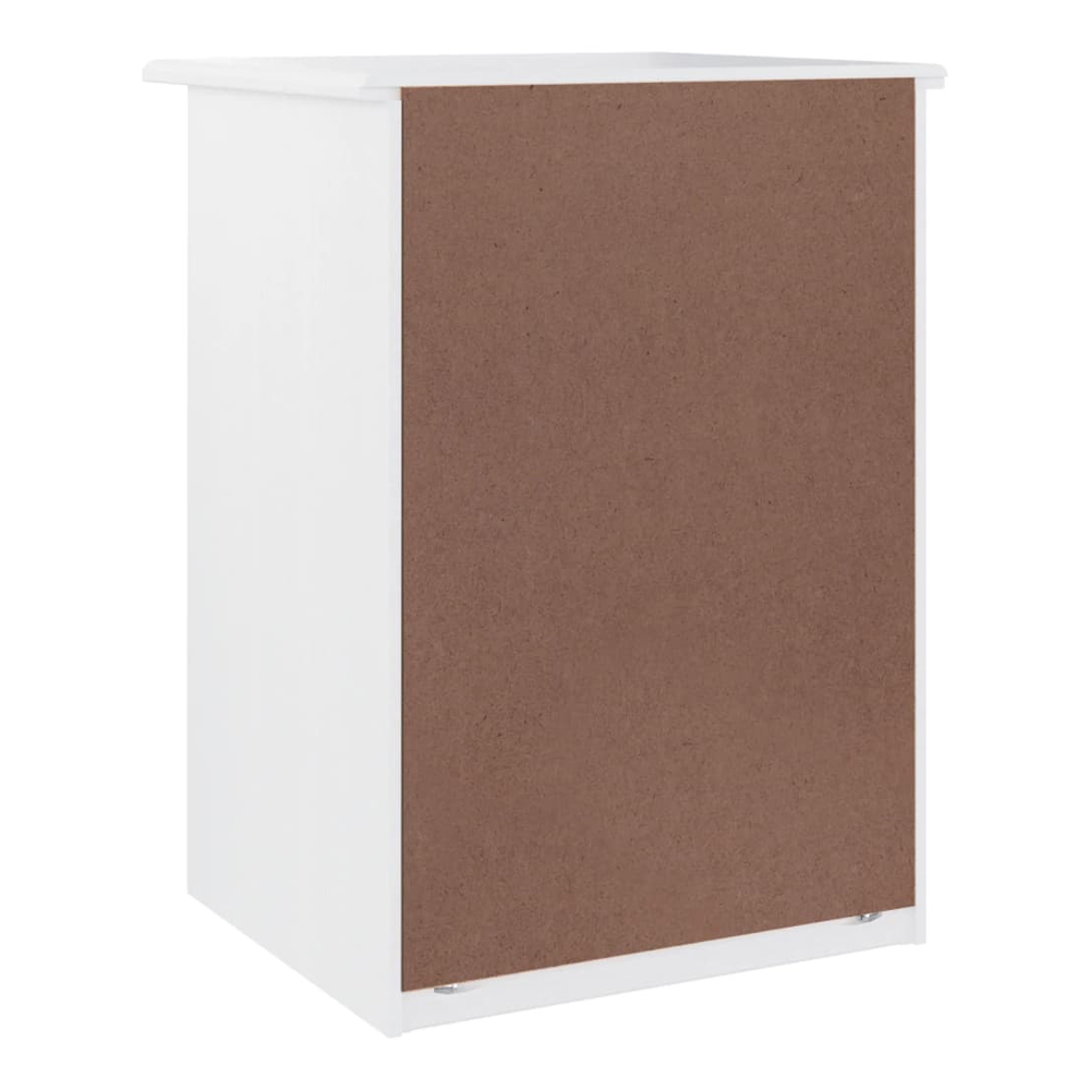 Akron Wooden Bedside Cabinet With 3 Drawer In White