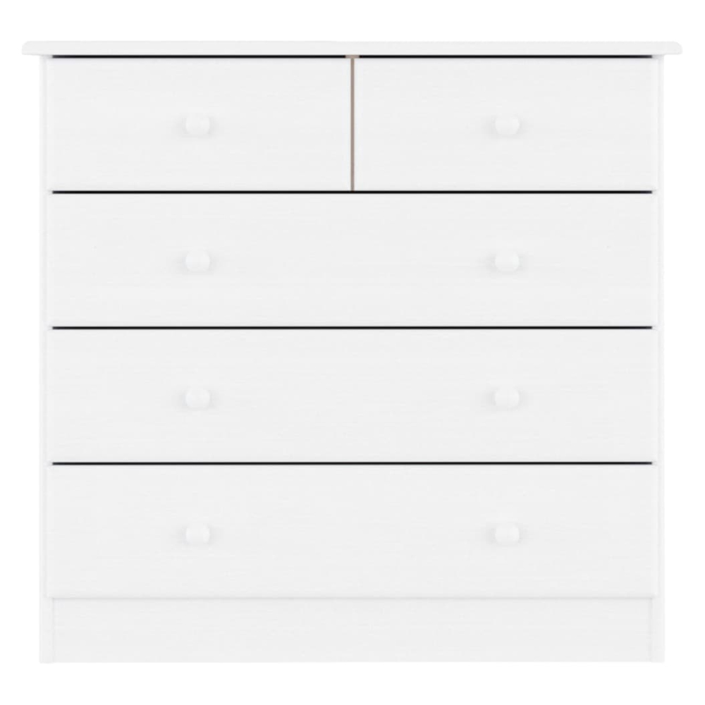 Akron Wooden Chest Of 5 Drawers In White