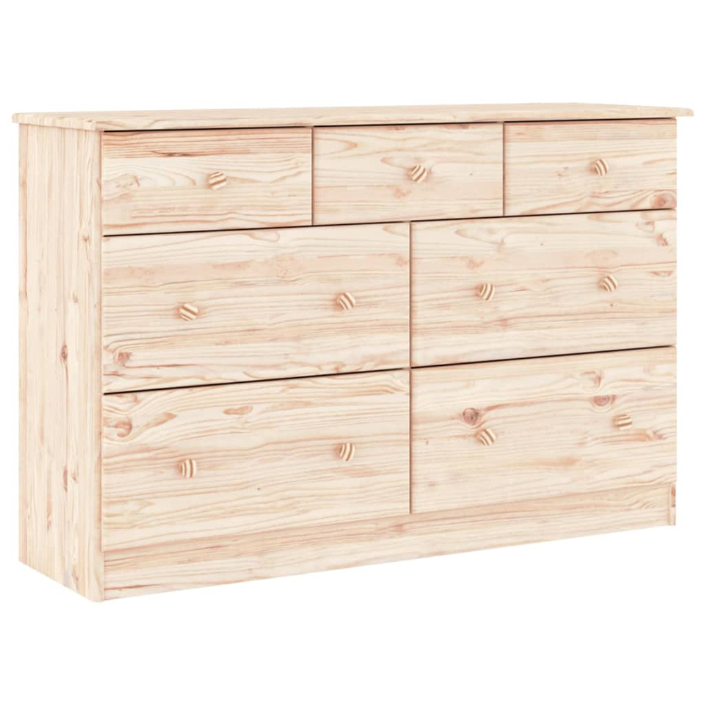 Akron Wooden Chest Of 7 Drawers In Natural