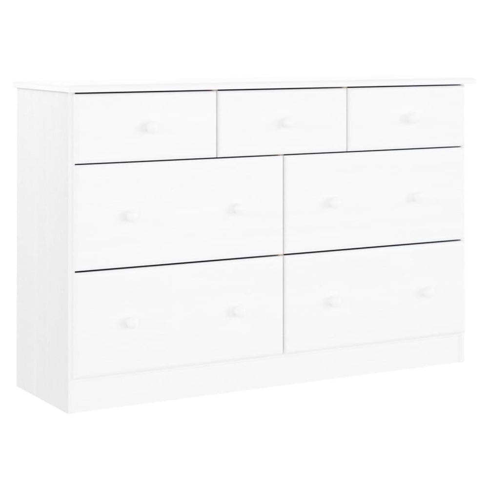Akron Wooden Chest Of 7 Drawers In White
