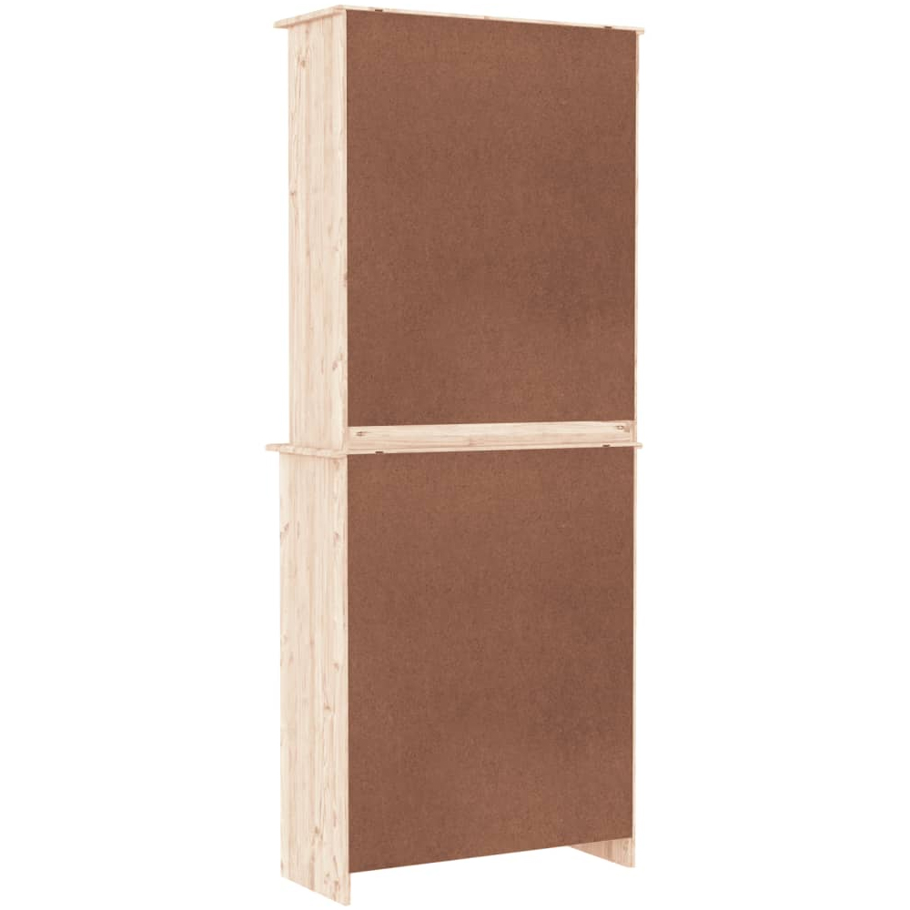 Akron Wooden Display Cabinet With 4 Doors Tall In Natural