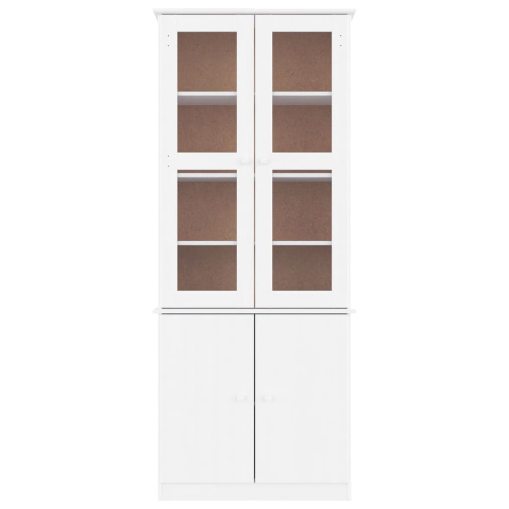 Akron Wooden Display Cabinet With 4 Doors In White