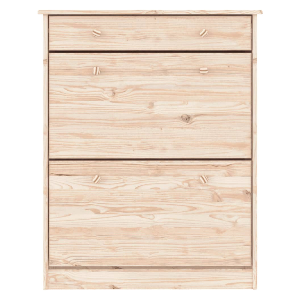 Akron Wooden Shoe Storage Cabinet With 1 Drawer In Natural