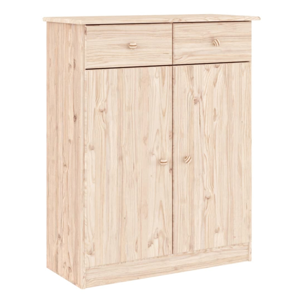 Akron Wooden Shoe Storage Cabinet With 2 Doors In Natural