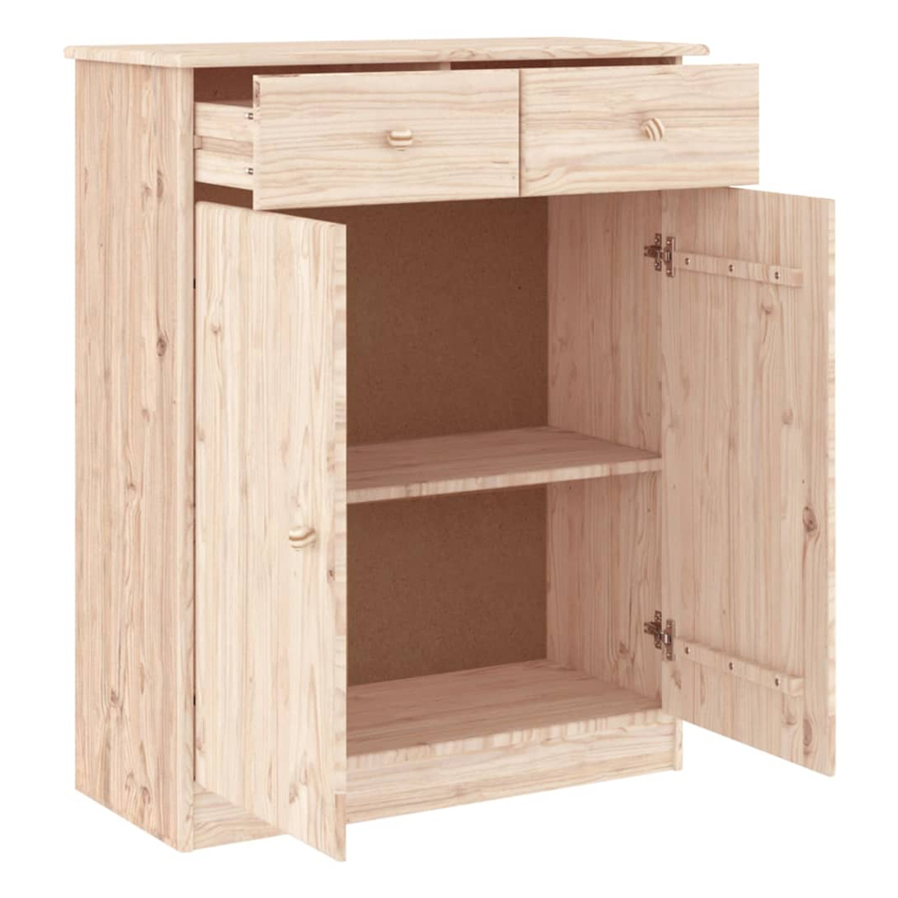 Akron Wooden Shoe Storage Cabinet With 2 Doors In Natural