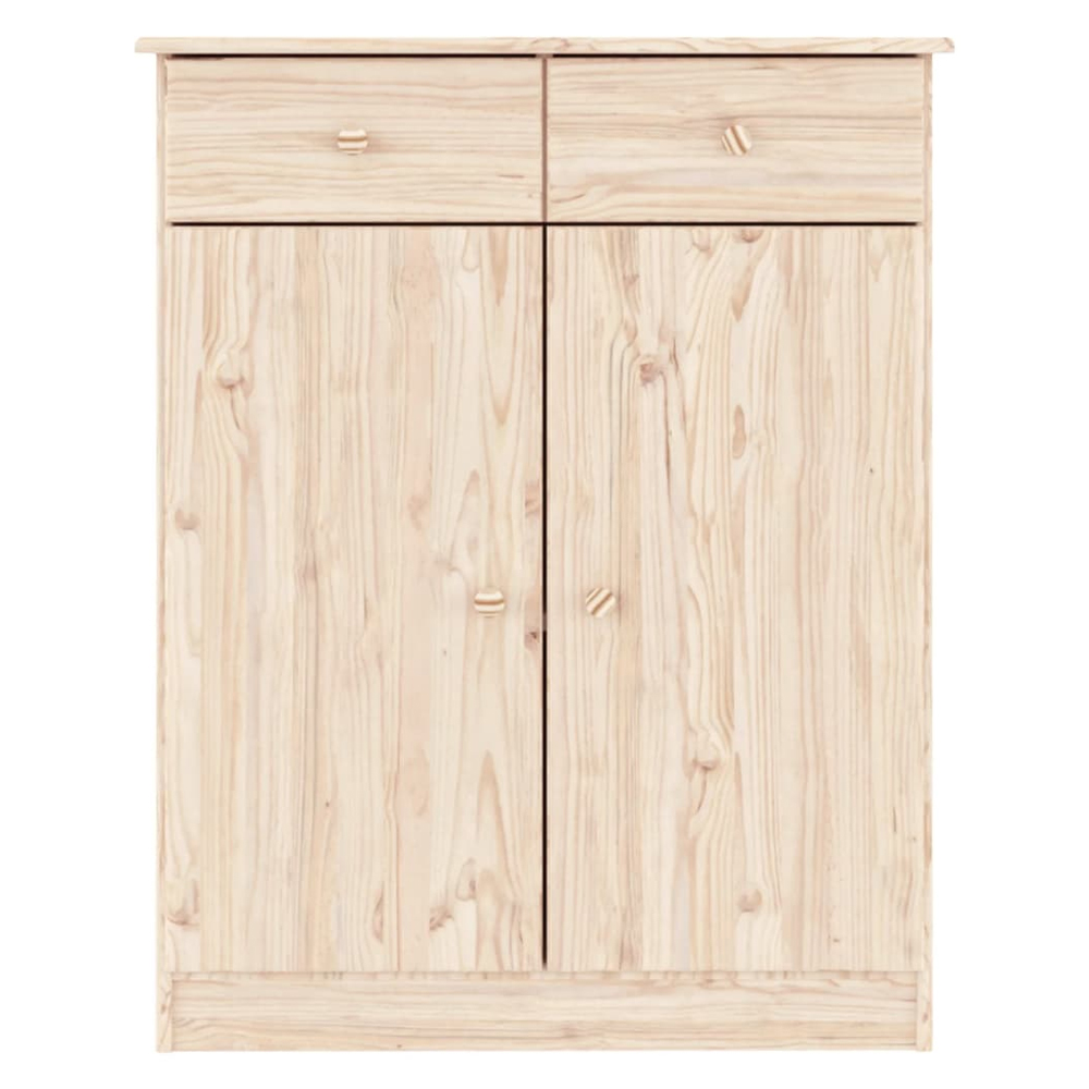 Akron Wooden Shoe Storage Cabinet With 2 Doors In Natural