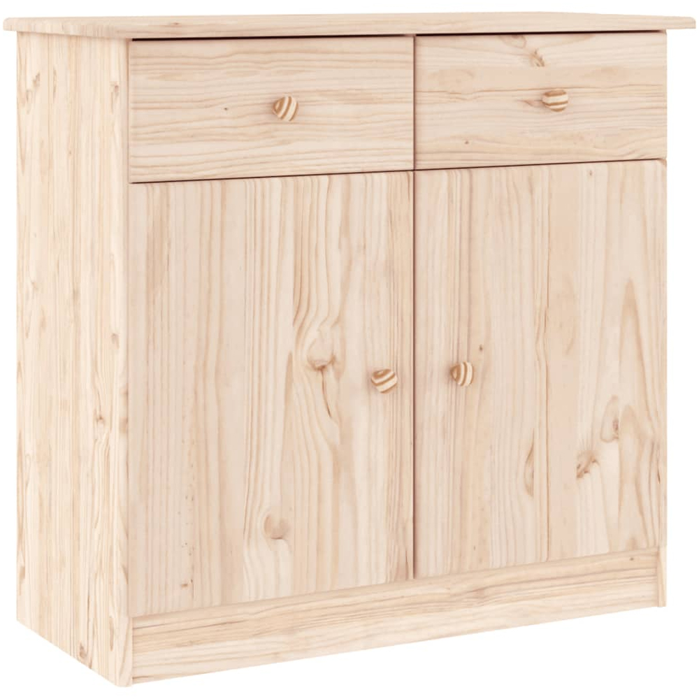 Akron Wooden Sideboard With 2 Doors 2 Drawers In Natural
