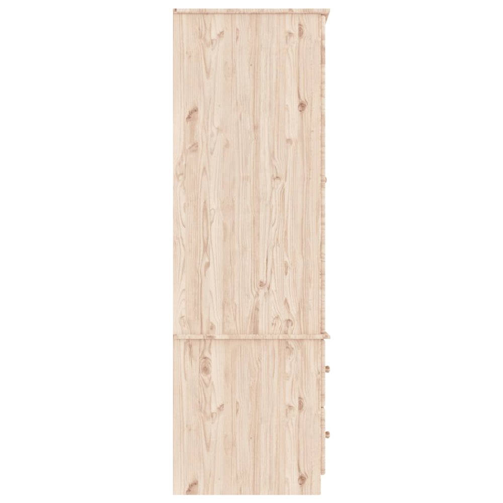 Akron Wooden Wardrobe With 2 Doors 2 Drawers In Natural