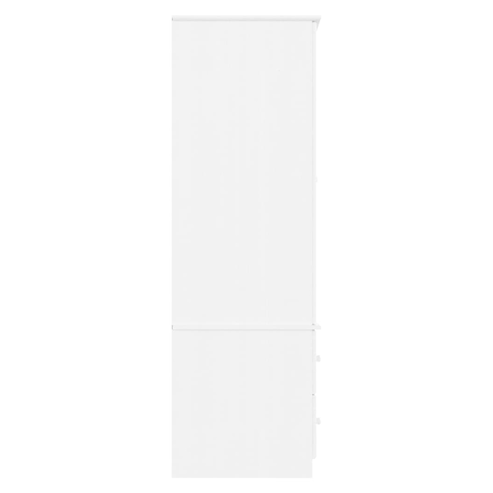 Akron Wooden Wardrobe With 2 Doors 2 Drawers In White