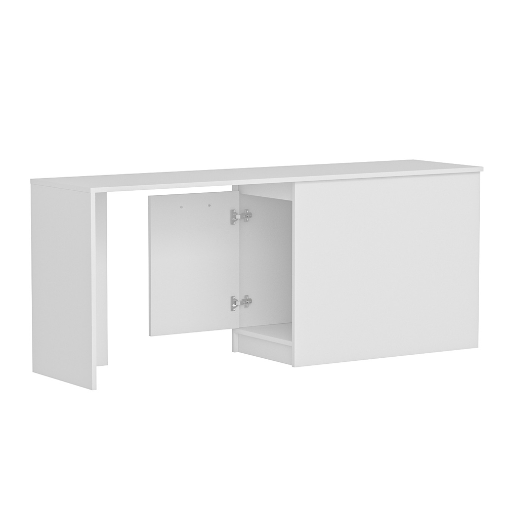 Akser Wooden Laptop Desk in White