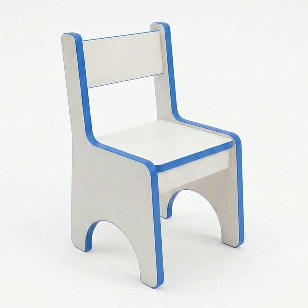 Aktif Wooden Kids Chair in Blue and White
