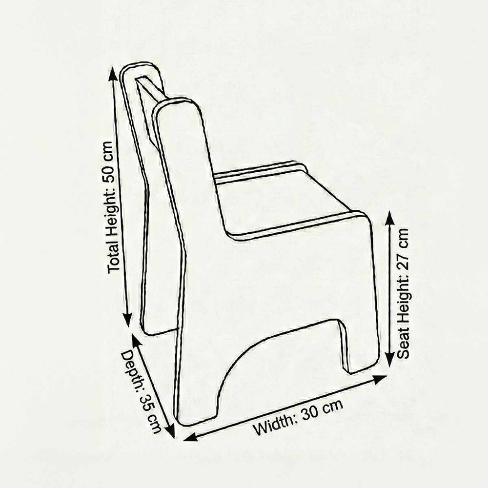 Aktif Wooden Kids Chair in Blue and White