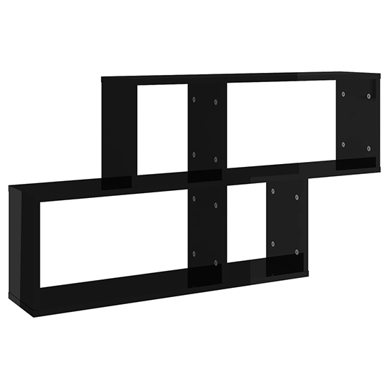 Akua High Gloss Wall Cube Shelf In Black_2