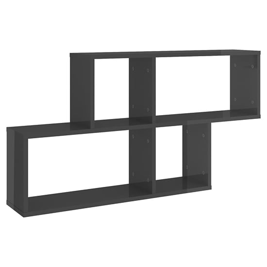 Akua High Gloss Wall Cube Shelf In Grey_2
