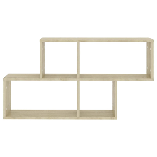 Akua Wooden Wall Cube Shelf In Sonoma Oak