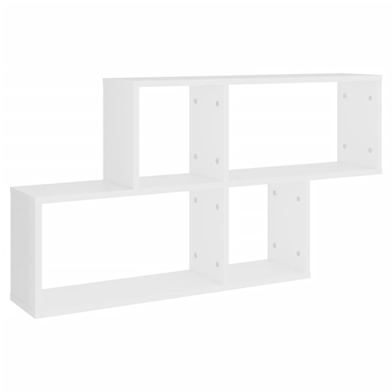 Akua Wooden Wall Cube Shelf In White Furniture in Fashion