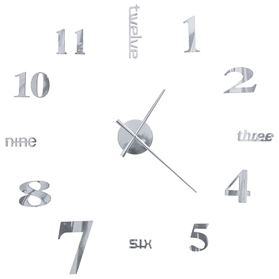 Alagan EVA Modern Design 3D Wall Clock In High Gloss Silver