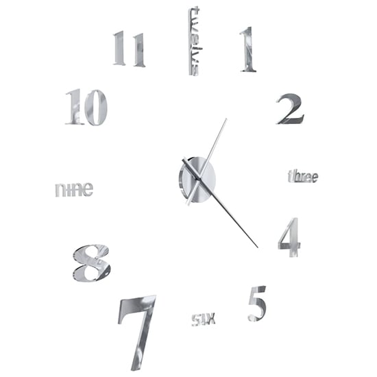 Alagan EVA Modern Design 3D Wall Clock In High Gloss Silver