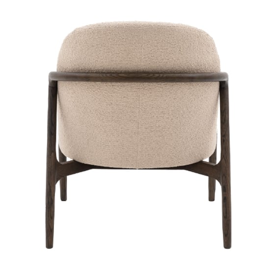 Allegra Fabric Armchair With Wooden Frame In Taupe