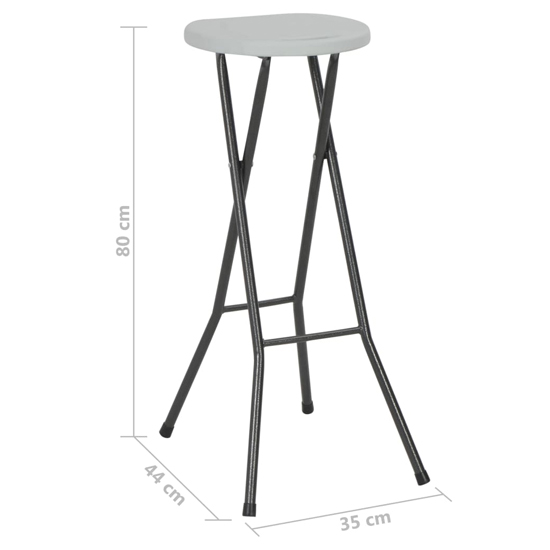 Alaia Outdoor White Rattan Folding Bar Stools In A Pair