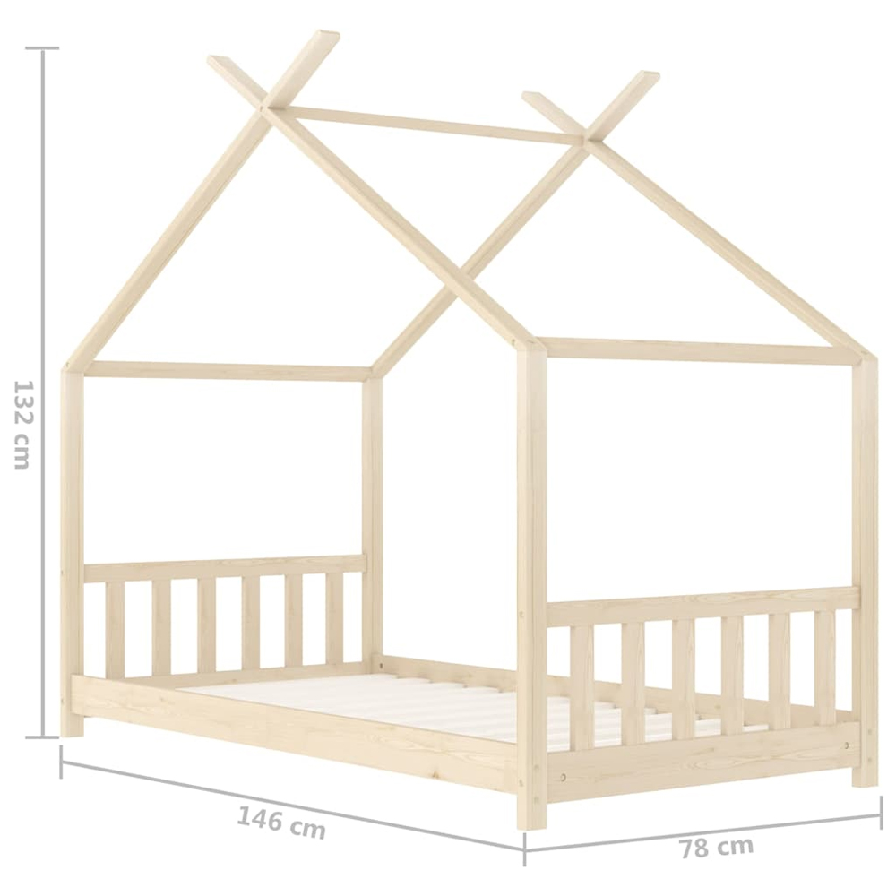 Alameda 70x140cm Wooden Children Daybed In Brown