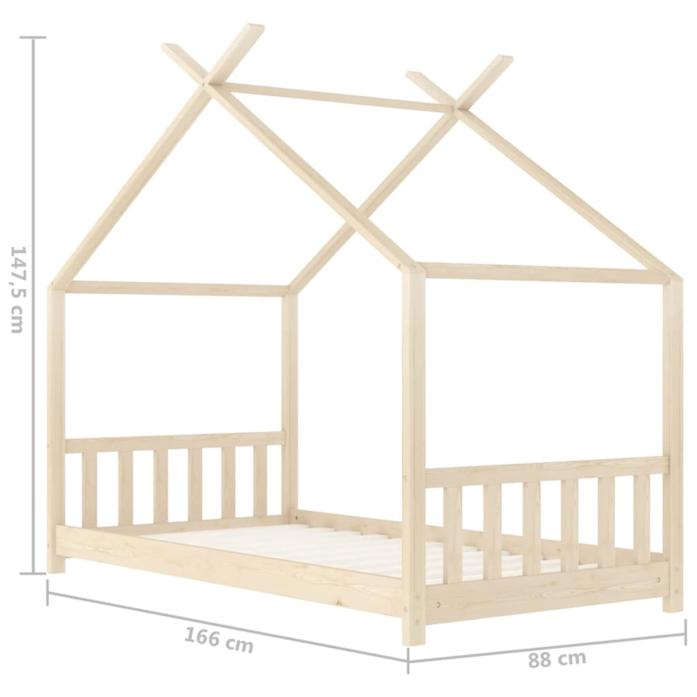Alameda 80x160cm Wooden Children Daybed In Brown