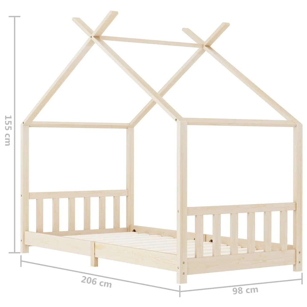 Alameda 90x200cm Wooden Children Daybed In Brown