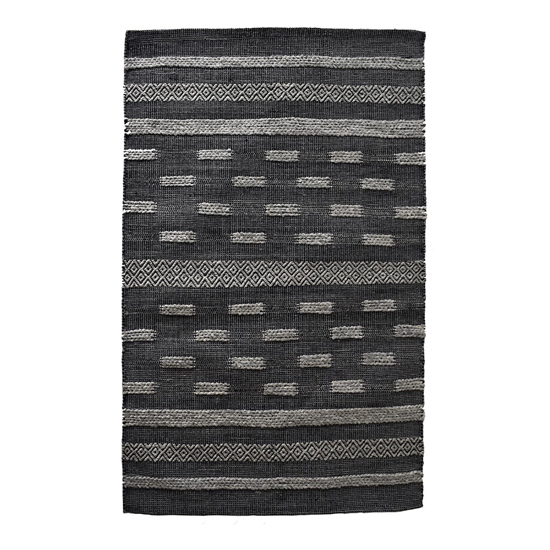 Alamosa Contemporary Textured Polyester Fabric Rug In Grey_2